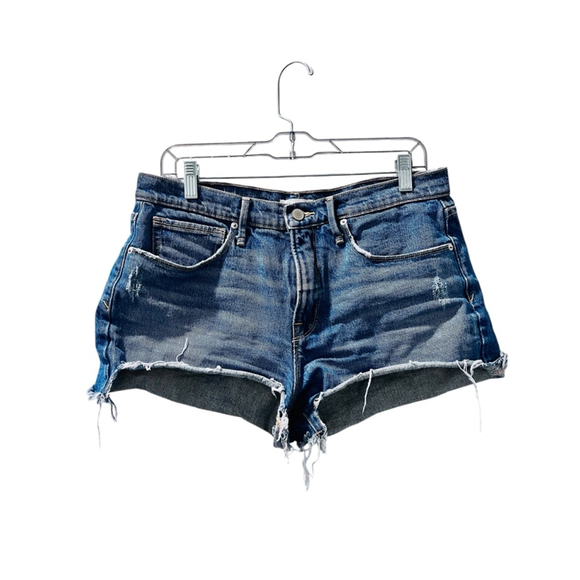 Good American Pants - Good American Blue Denim Cutoff Jean Shorts Size 6/28 Cotton Casual Women's